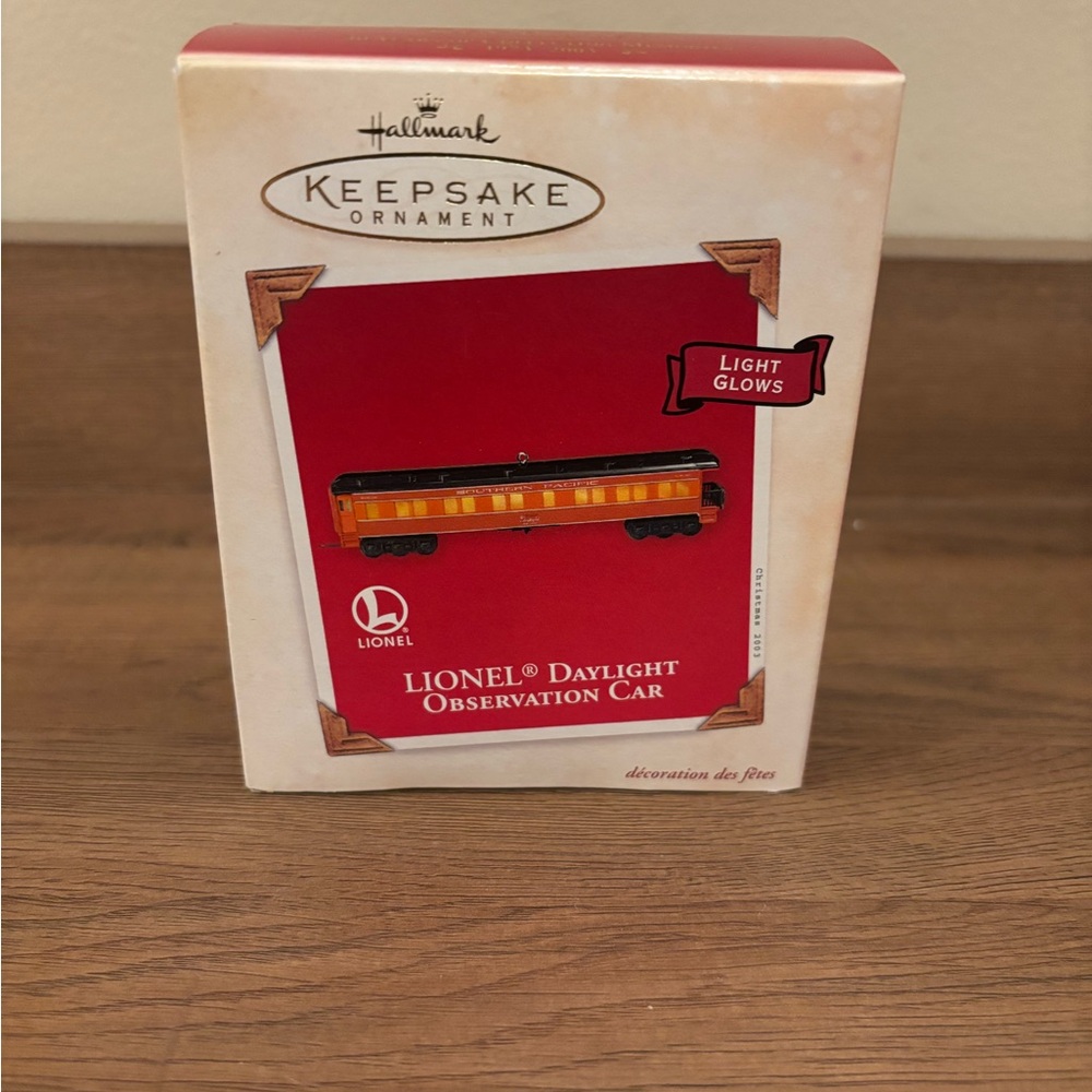 Vintage 2003 Hallmark Keepsake Ornament Lionel Daylight Observation Car ‎ NEW